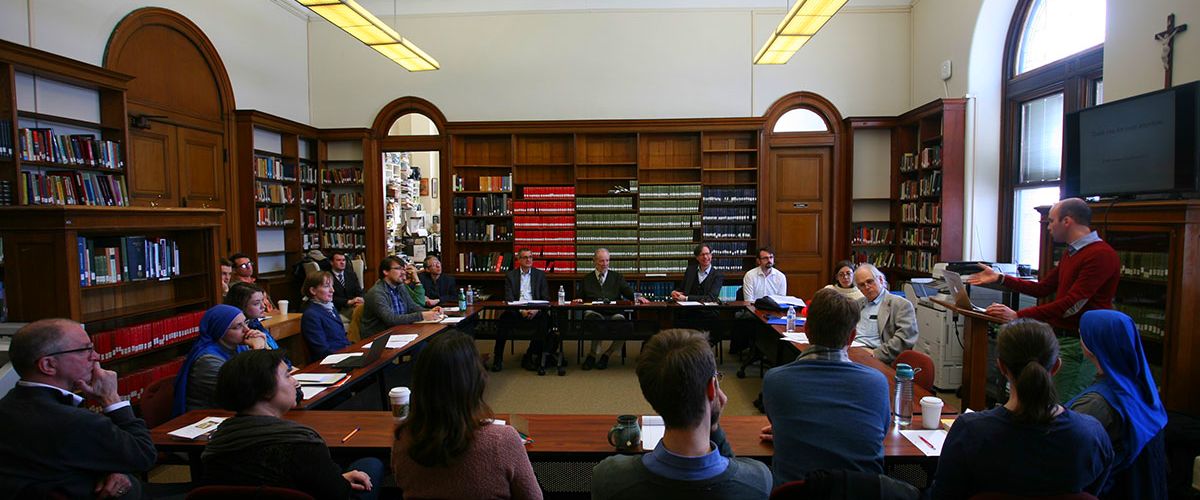 Seminar in a departmental library